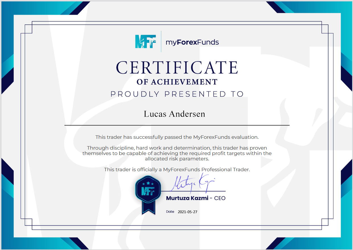 Lucas Andersen holding a Life Mastery certificate