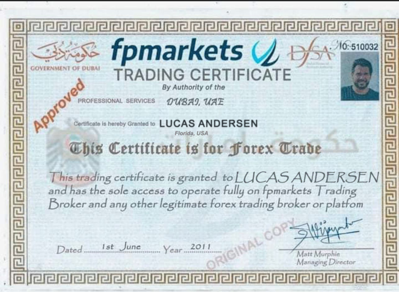 Lucas Andersen holding a Life Mastery certificate
